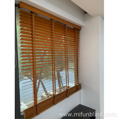 Basswood Slat Material 100% Wooden Venetian Blinds